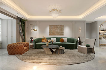 嘉实&middot;万科公园城市178平米法度风格装建软装...
