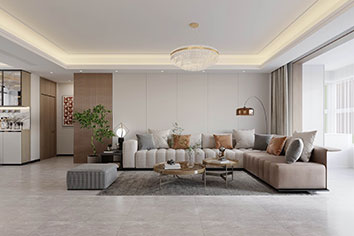 万科翡翠公园二期147平米意式轻奢风格装建软...