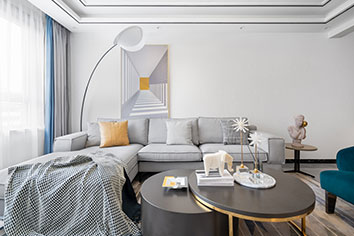 海山湖144㎡现代轻奢风格装建设计实景